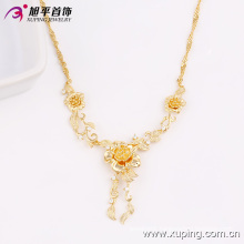 Hottest Xuping Fashion Jewelry 18k Gold-Plated Flower Women Necklace in Environmental Copper Alloy 42714